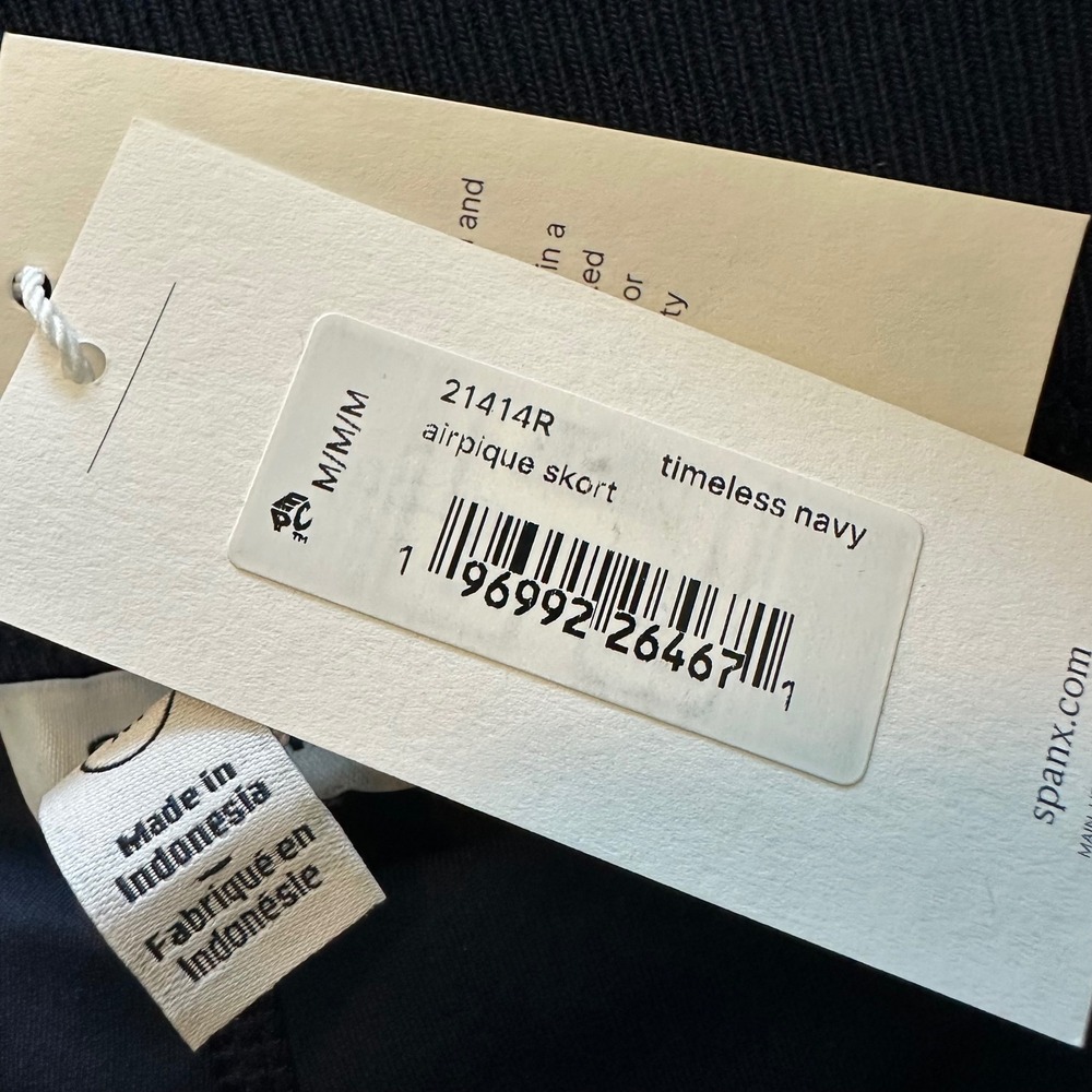 Spanx AirPique Skort Timeless Navy Blue Athletic Golf Tennis Skirt 21414R New M - Picture 6 of 7